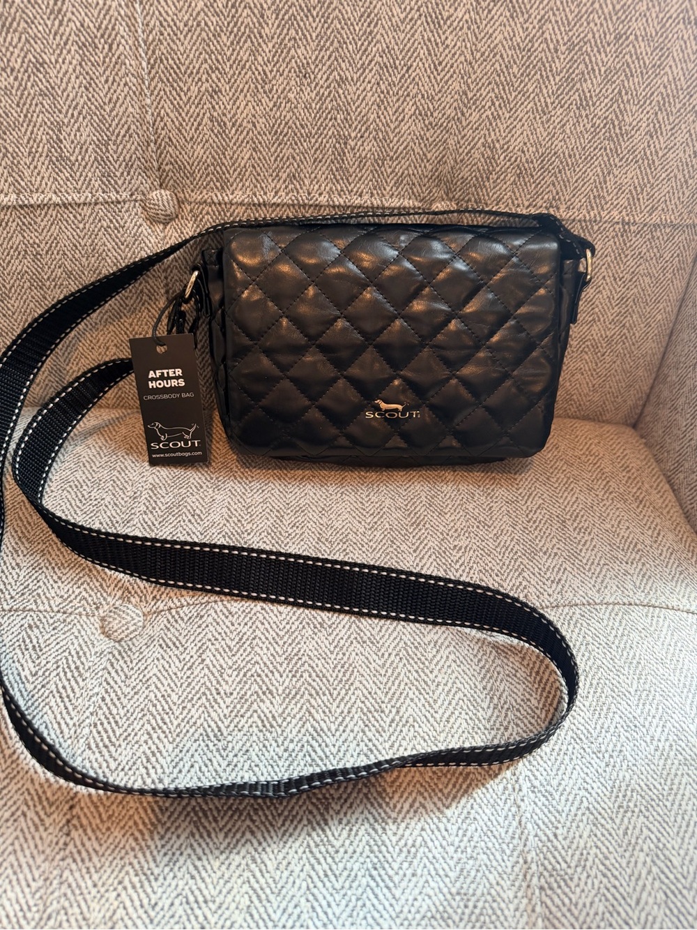 SCOUT After Hours Quilted Black Crossbody Belt Bag
